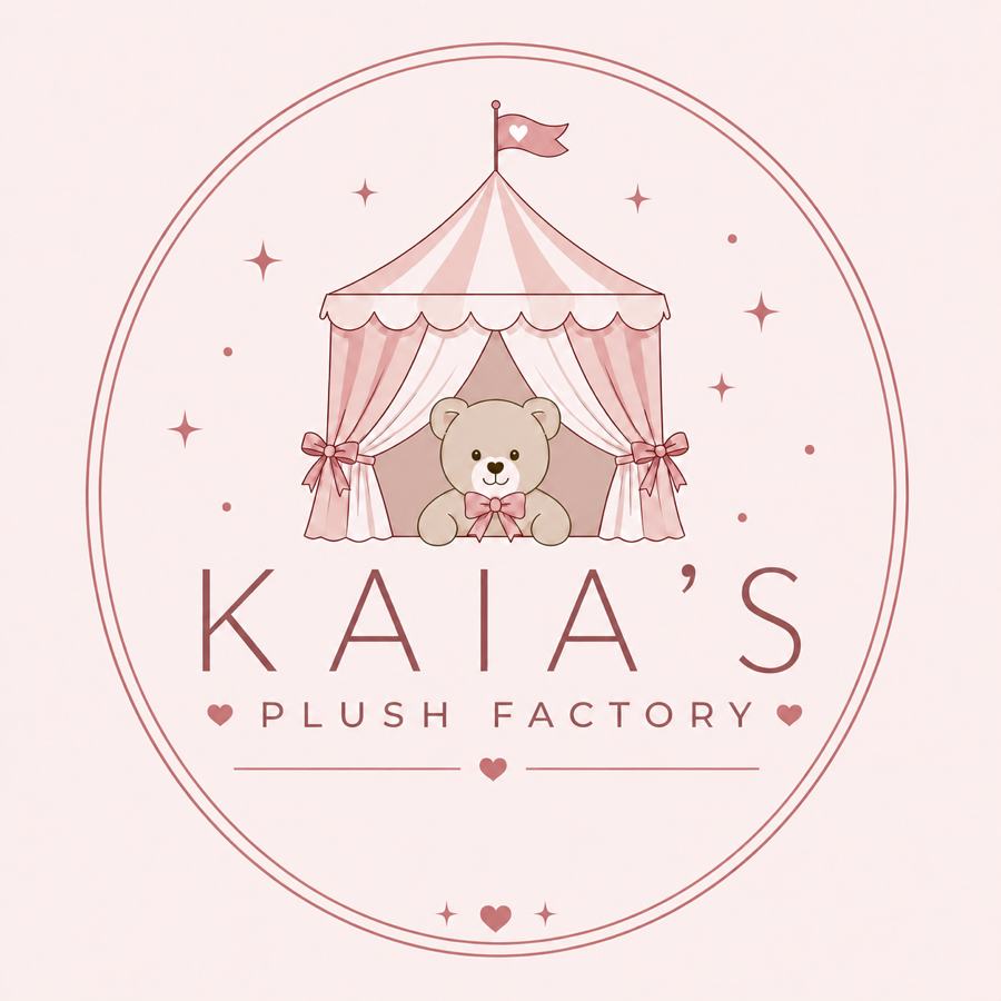 Kaia’s Plush Factory mobile build-a-plush logo